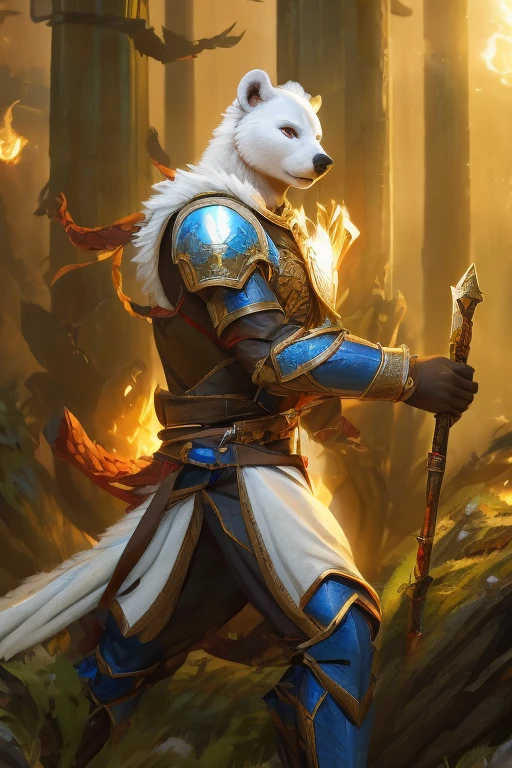 8k, high resolution, ursine, Caucasian skin, white fur, Eyes red , 2 arms , 5 fingers, 2legs, paladin, dark armor, Battlefield scenario, dark aura.