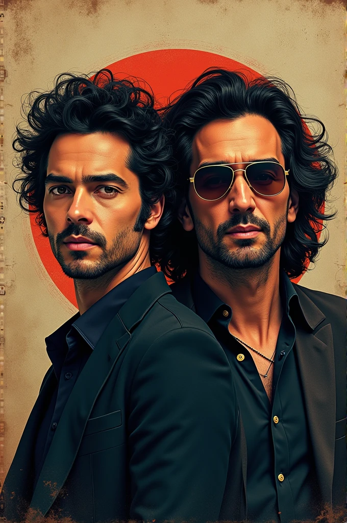 Generates an image of a collaboration album between Enrique Bunbury and Gustavo Cerati