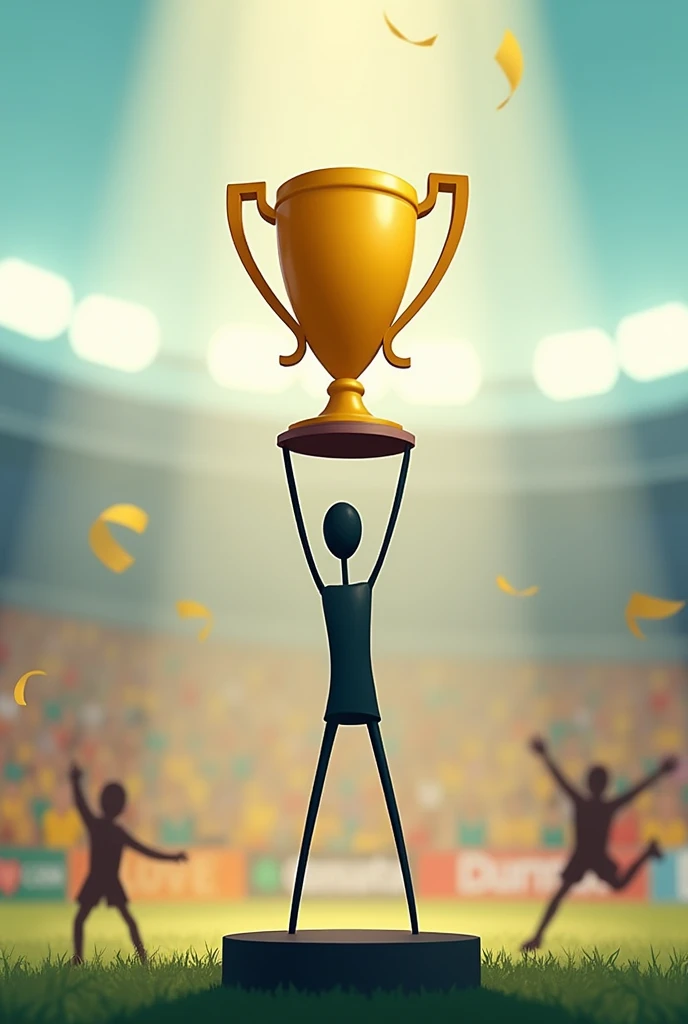 A Stickman lifting the Copa Libertadores de América 