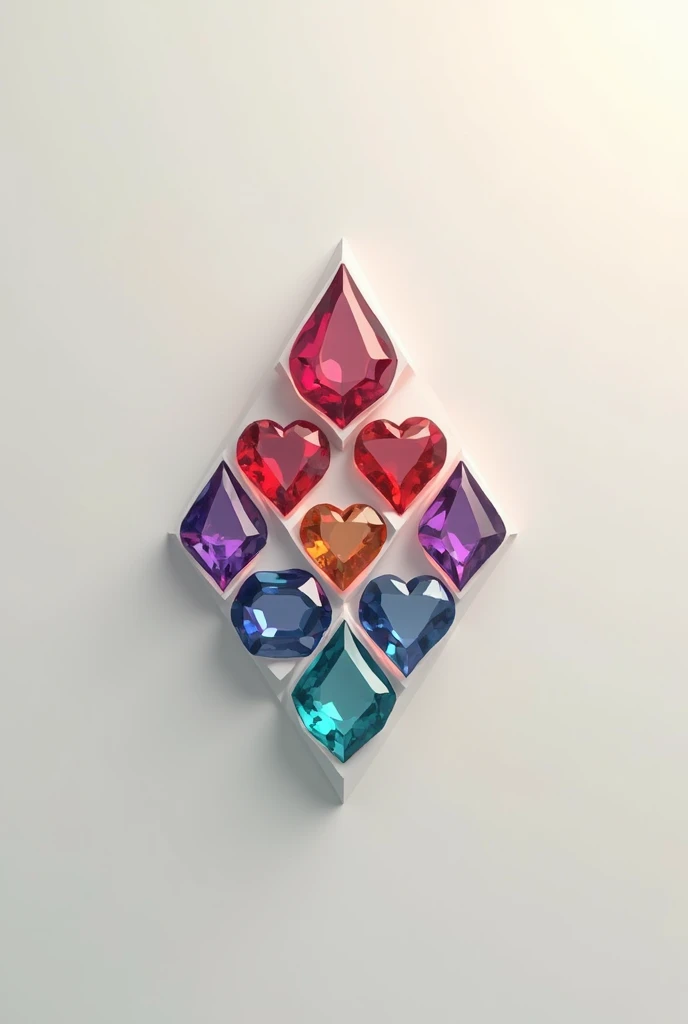 A jewelry-based logo made simple, containing all known jewels in one, This image must contain representations of all the jewels ever known to humanity.

