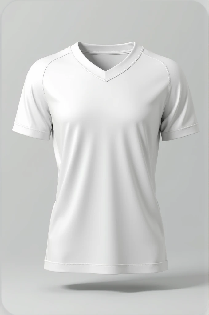 White jersey mock up, fromt and back. With v collar