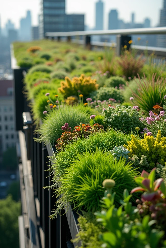 detail of green roof 