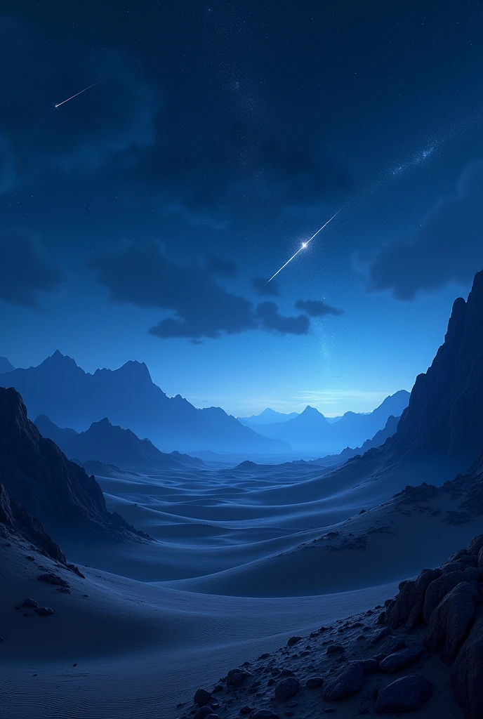 Give me a nightscape in the desert
