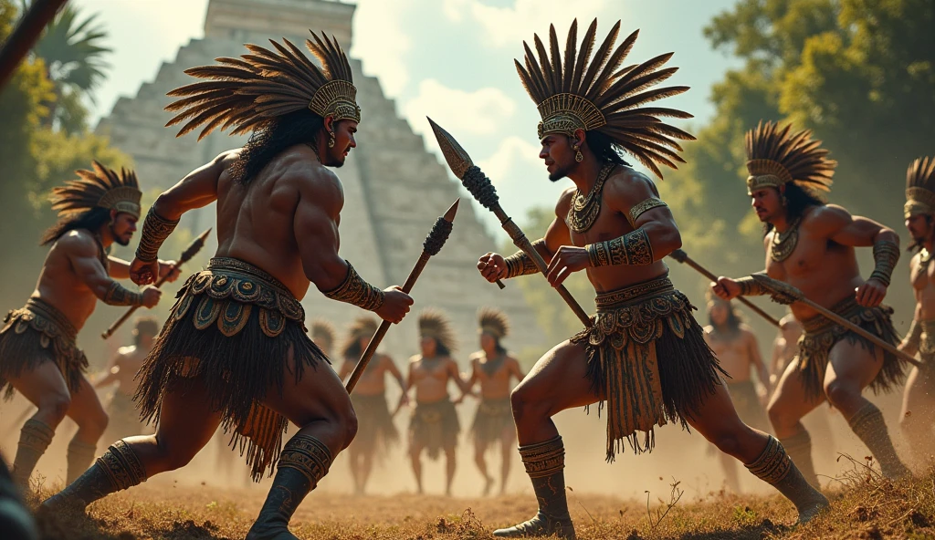 Aztec Indians in a war