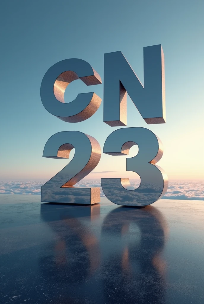 As a brand design of the letters CN23 for a company, another design as if it were the largest brand in the world
