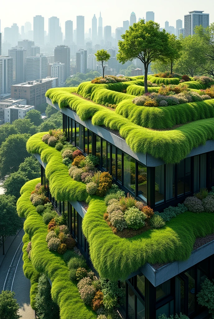 thermally insulating green roofs