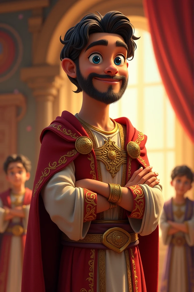 King Ahasuerus, Image for children, The king's appearance should be kind and gentle, He must be handsome and blue-eyed