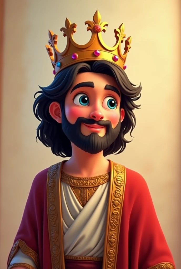 King Ahasuerus, Image for children, The king&#39;s appearance should be kind and gentle, He must be handsome and blue-eyed and must wear a crown 