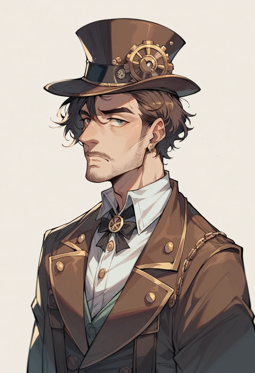 create an image of a woman in steampunk style, digitl art.