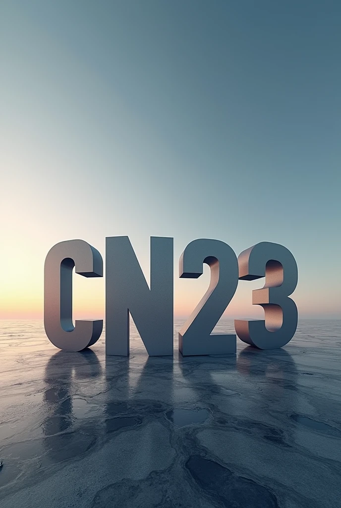 As a brand design of the letters CN23 for a company, another design as if it were the largest brand in the world