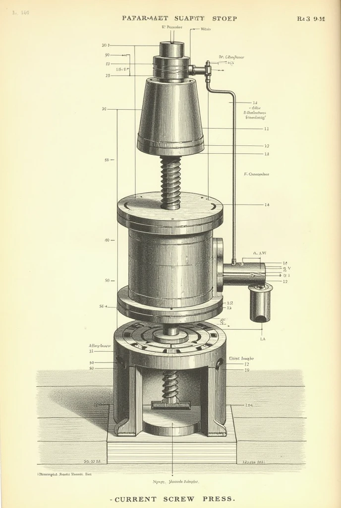 generates a drawing of a plan to make a small current screw press