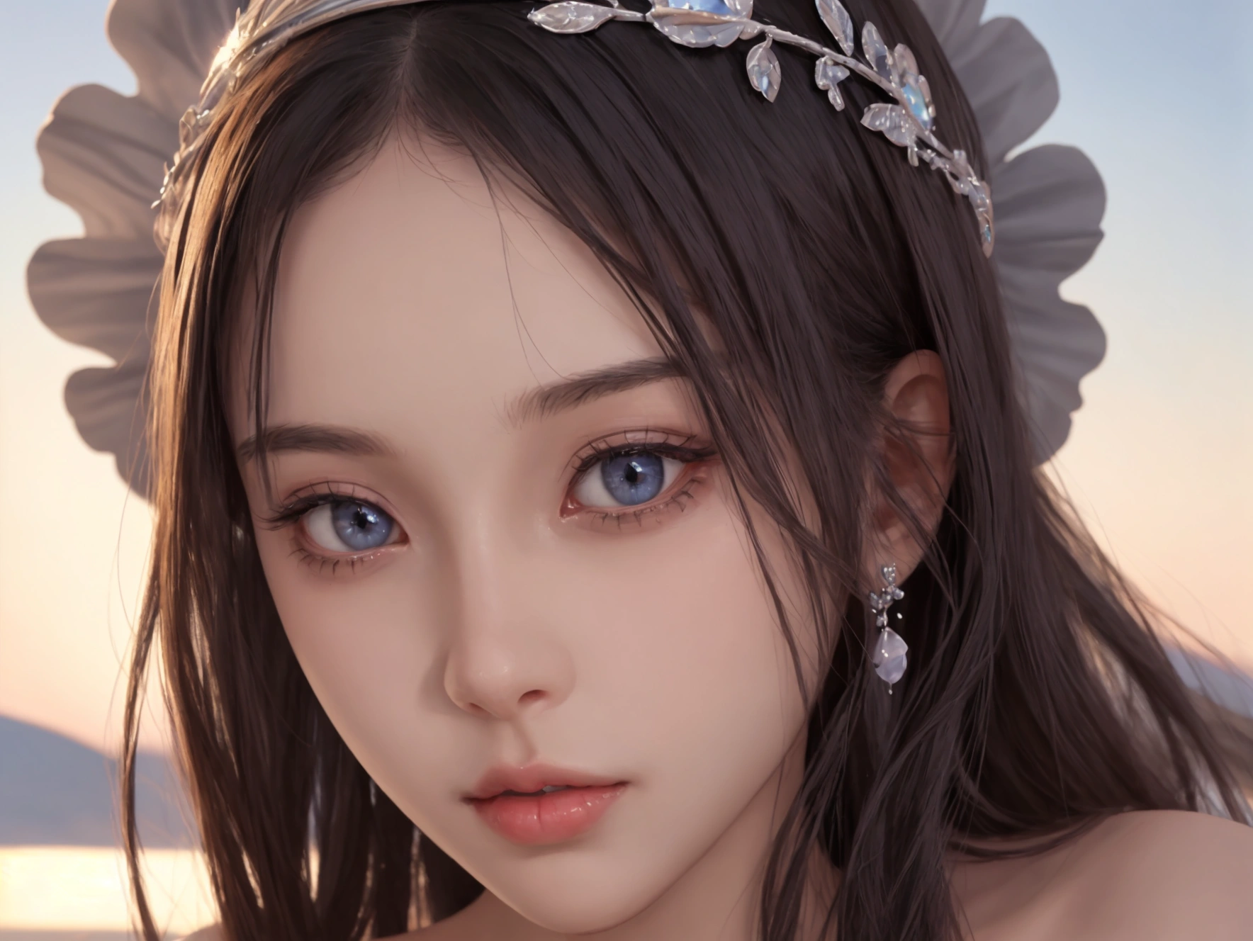 a  girl, no clouds, slim body, 150cm tall, detailed face, detailed eyes, detailed lips, beautiful detailed face, beautiful detailed eyes, beautiful detailed lips, 1girl, medium breasts, detailed ass, detailed pussy, photorealistic, 8k, high quality, masterpiece