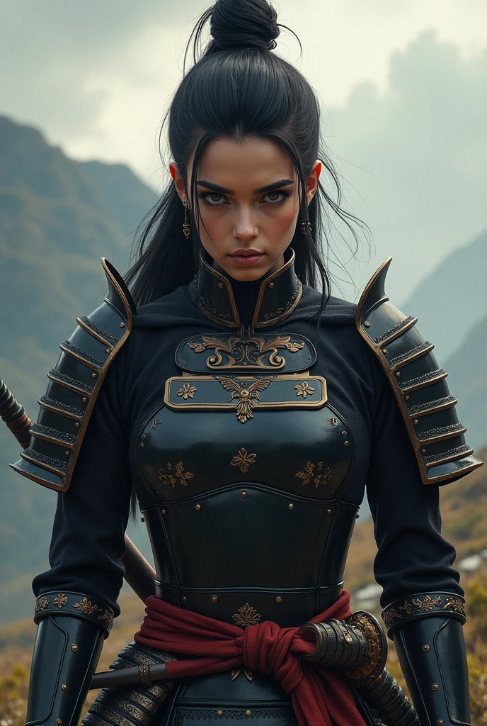 Brunette samurai woman