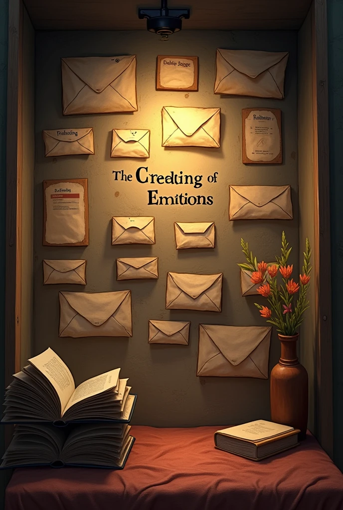 Can you give me a picture?, on a reading space; This space would have a typical title; How I feel I read or the reading of emotions something like that, I would also have envelopes or boxes stuck to the wall, each one identified with the images of the different ones. 
