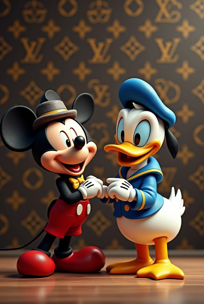 Mickey Mouse and donald duck, cool, louis vuitton background