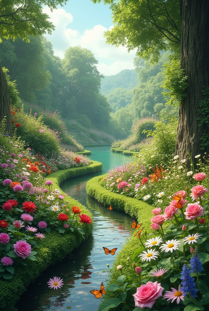 Generates a garden