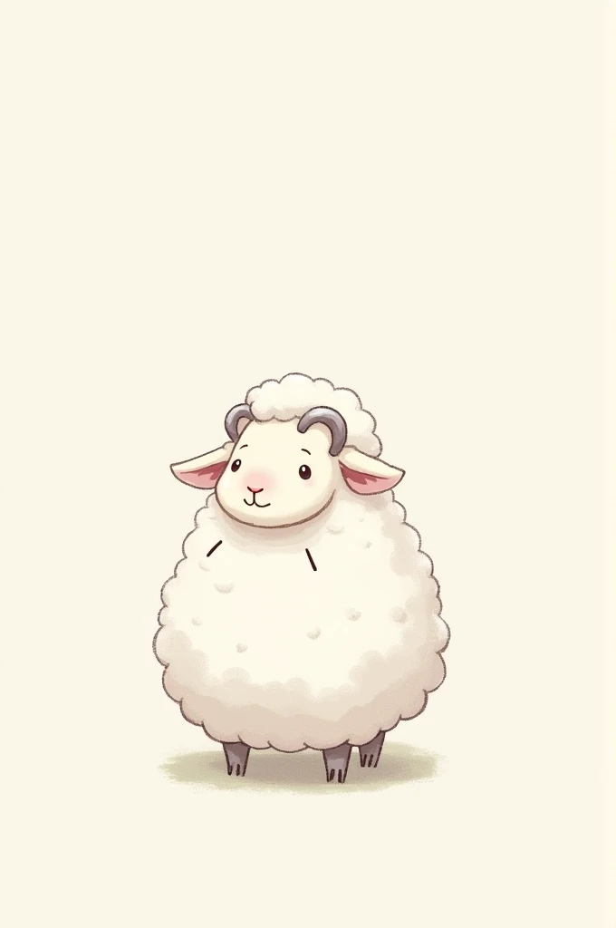 A cute sheep, simple drawing