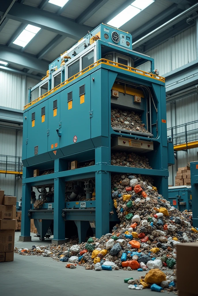 a waste to energy converter machine, realistic, simple but has a good design