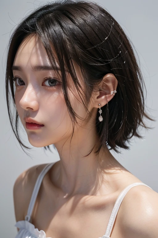 (2 pure Japanese girl,), (Small breasts:1.5,),(solo,,Textured skin, Detailed skin,Detailed face,Detailed eyes,detailed posing,Natural eyebrows,Sparkling Eyes,High detail, Highest quality, Super detailed, Surrealism, ,8k,RAW Photos,Photographicism,Professional Lighting,Ray Tracing,Portrait Photography,Soft Light),((Black Hair, Natural Makeup,Simple earrings, Bob Hair,Bakery poster girl,Bakery clerk)))