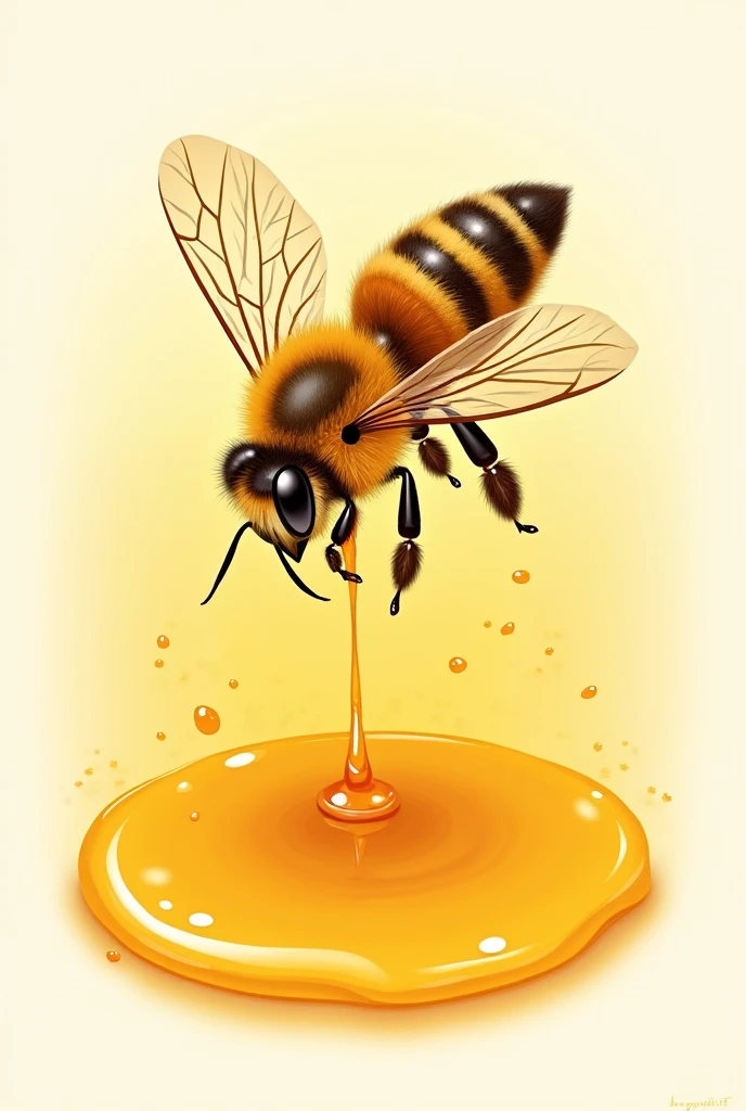 bee in honey for logo