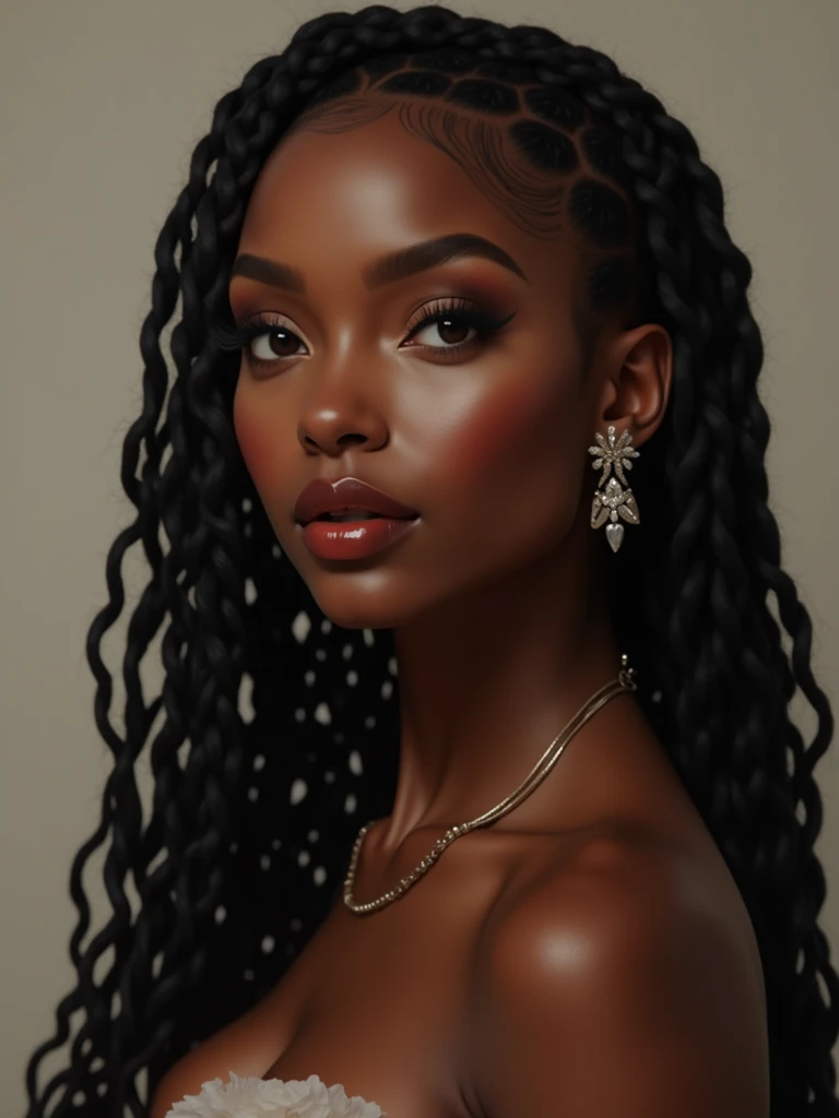 Create me a beautiful sexy black woman