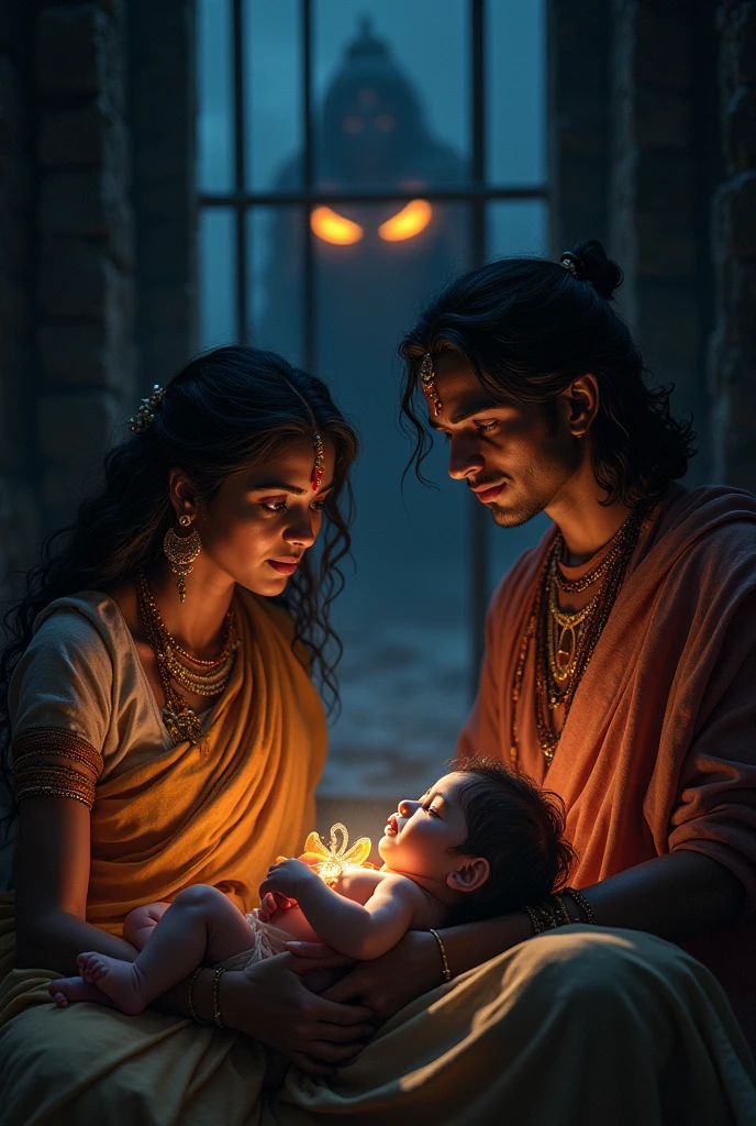 ভগবান শ্রীকৃষ্ণের জন্ম মাসের পঁইচালীতে, দুষ্ট রাজা কংসের অত্যাচার থেকে মুক্তি আনতে, শ্রীকৃষ্ণের জন্ম হয় মথুরার কারাগারে। তাঁর মা দেবকি এবং বাবা বাসুদেব ছিলেন। কংস তাঁর ভাগ্নে শ্রীকৃষ্ণকে হত্যা করার জন্য জন্মের পরপরই তাঁর কাছে আসেন, কিন্তু বাসুদেব রাত্রিতে তাঁকে ব্ৰজে পাঠিয়ে দেন।