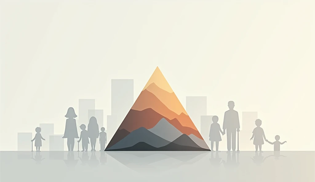 population aging in the shape of a pyramid