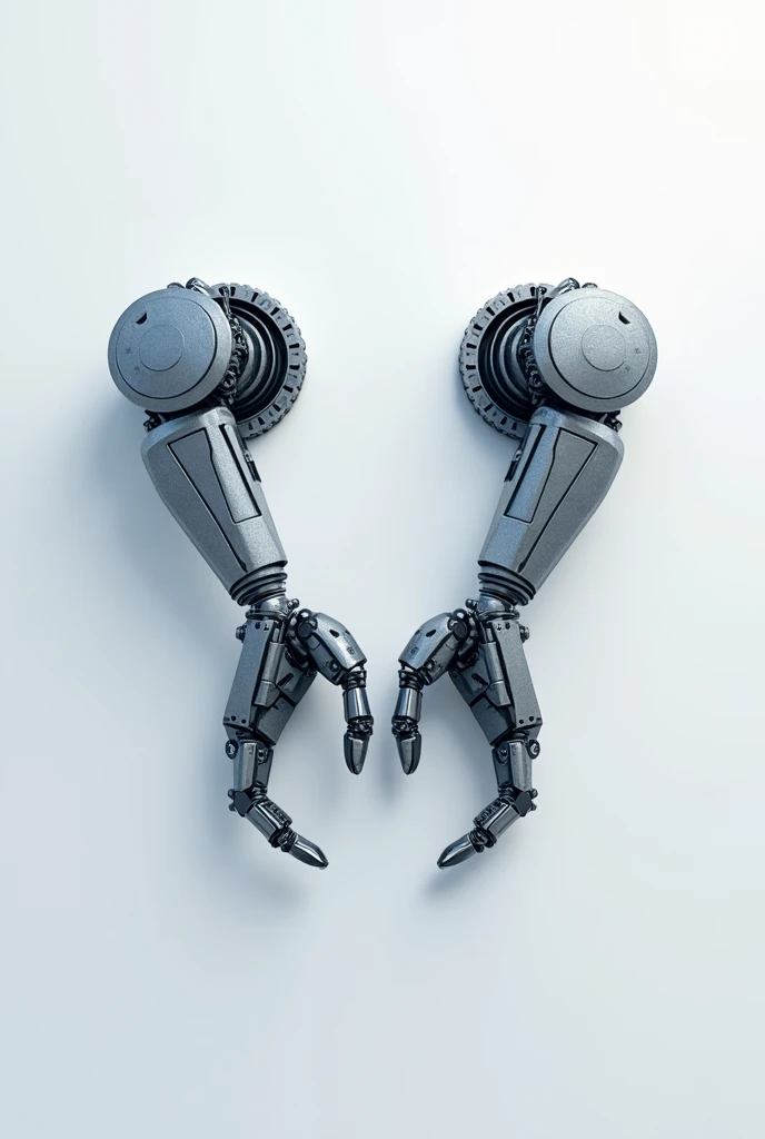 I need a simple electronics and automation logo that has two robotic arms