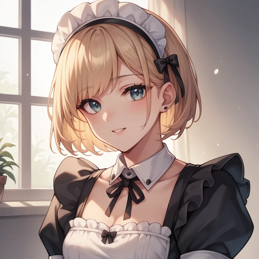 score_9, score_8_superior, score_7_superior (score_9:0.9),score_8_superior,score_7_superior,Anime Style,evaluation_Safety,(PDXL),Maid's Headdress,lira,Maid clothes,One person,alone,View your viewers,Elf,Medium chest,Black Hair,robot,