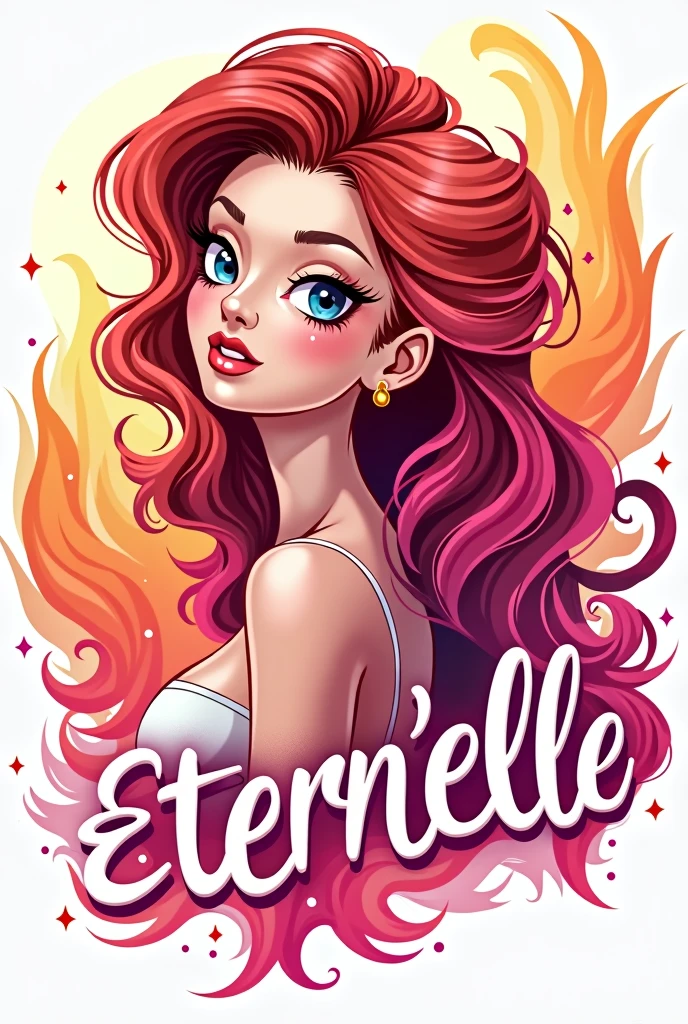 Logo pour une prothesiste ongulaire
Avec comme nom Etern’Elle
Pleins de couleurs vive, orange, rose