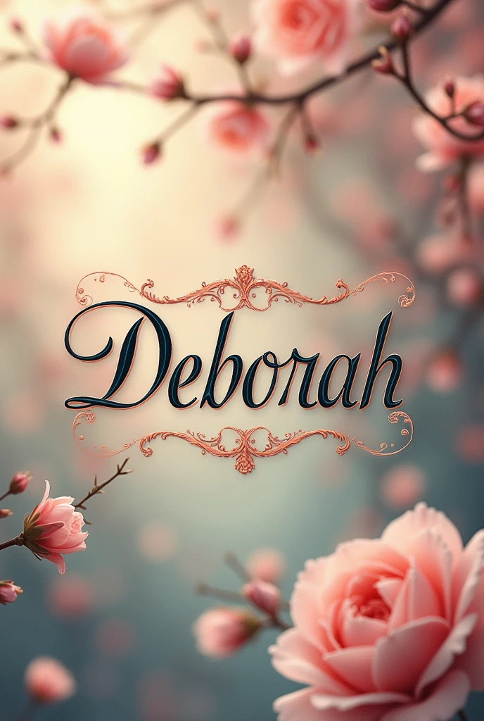 Image decorated with name " Deborah " in french in the middle 