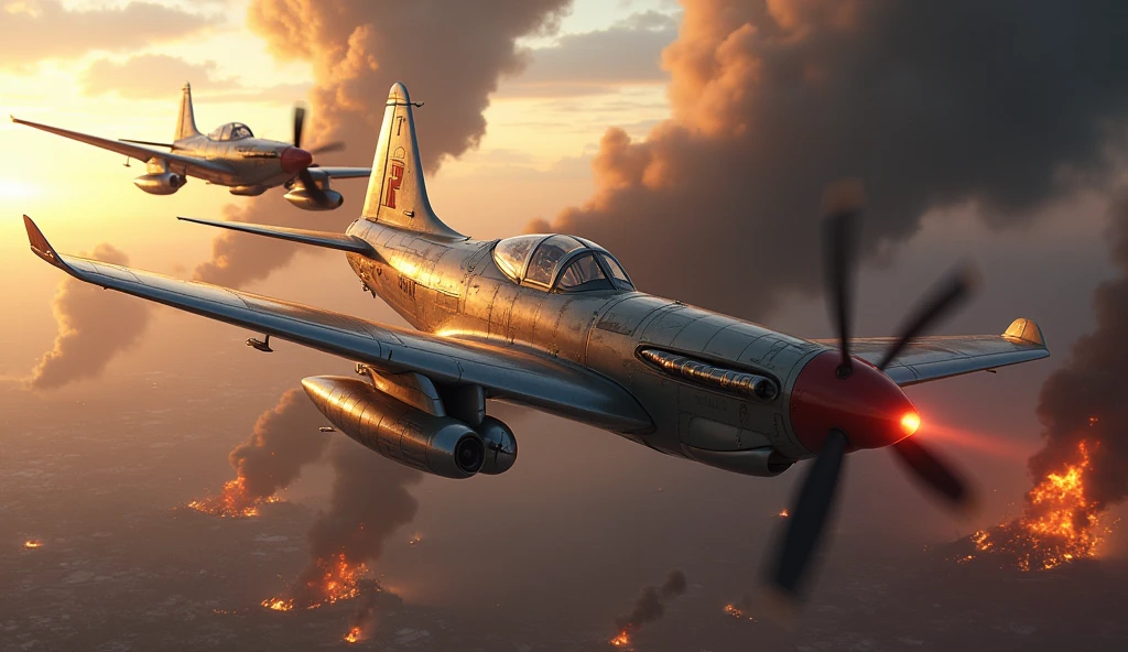 1500; (masterpiece, best quality) destroyed sky; battle in the air; war planes of 1940; Chengdu J-10 vs. Republic Messerschmitt Bf 109
