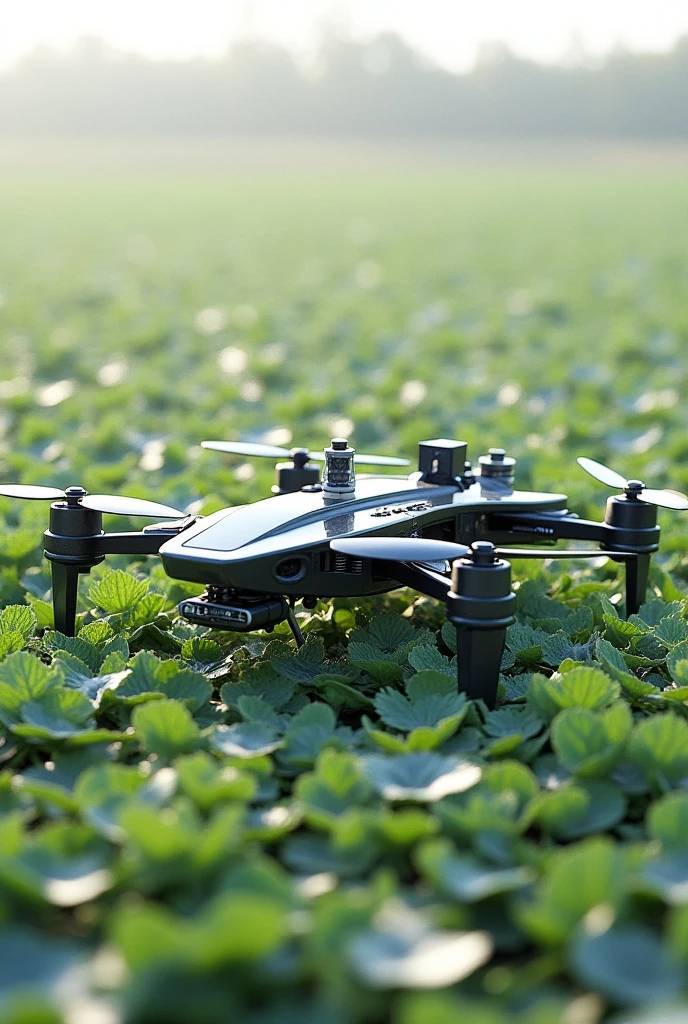Make me an experimental design with the measurements on a drone scale with a biofertilizer irrigation system in specific places where the pests are found.
Show me the internal system of the drone, pointing out each of its parts and materials
