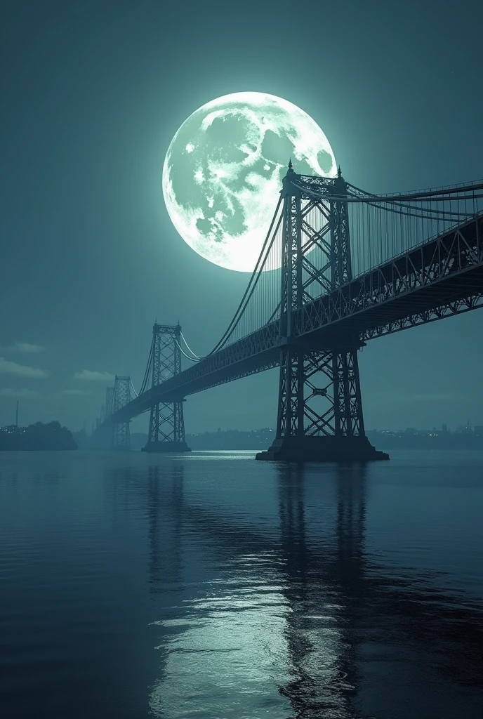 Middlesbrough Transporter Bridge at the moon