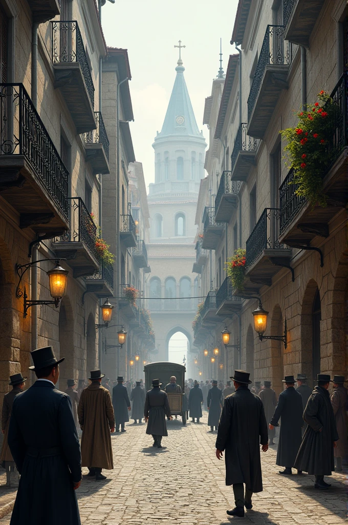 Street in ancient stone, 1840
