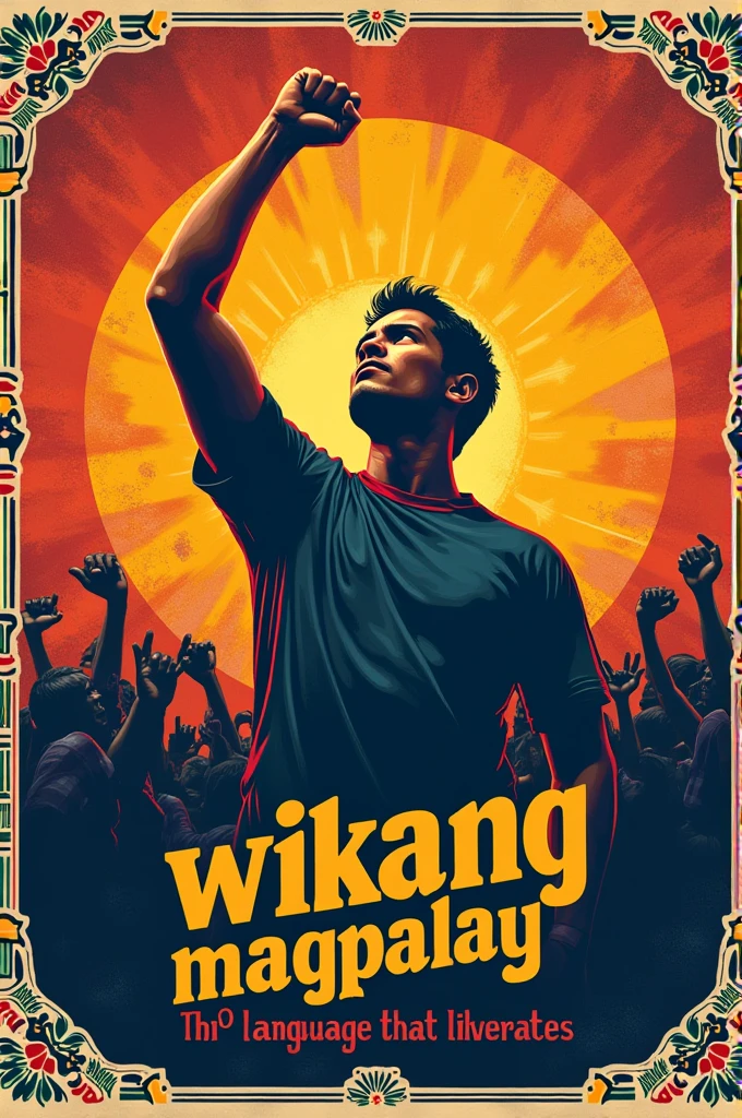A poster slogan that has the theme of "Wikang Magpalaya"