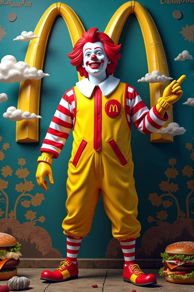 Ronald McDonald&#39;s with the Guatemalan flag 