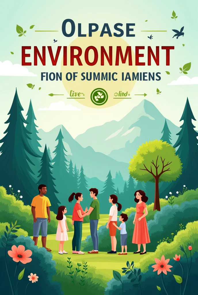 Create a creative poster about the environment with a title and good actions