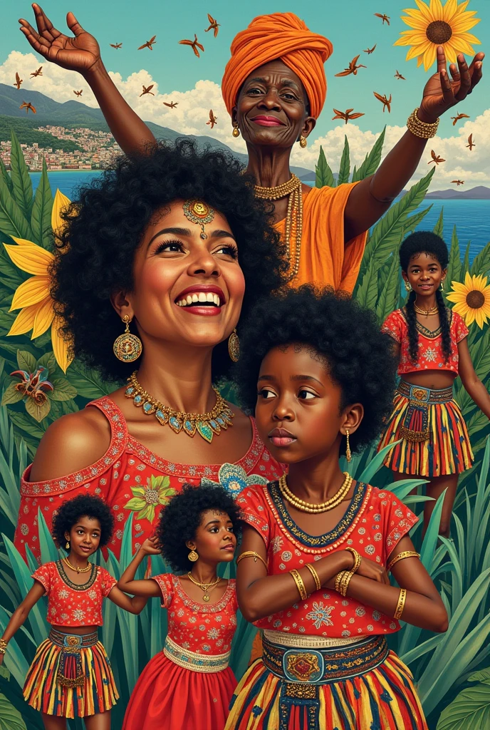 Create a collage of Afro-Colombian values
