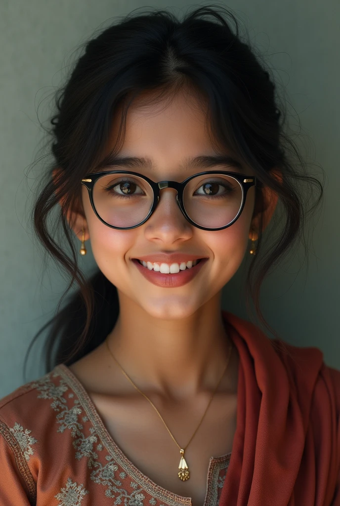 Bangladeshi  teen ager girl with glasses 
