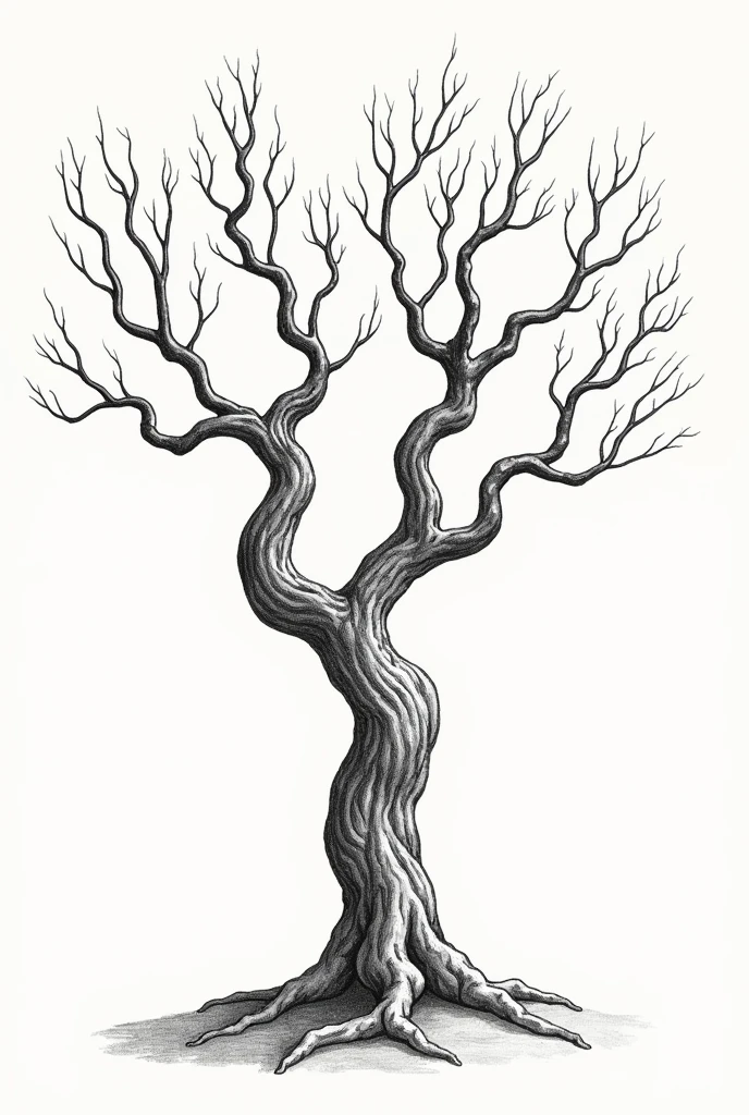 olive tree branches, just the branches, line illustration type engraving