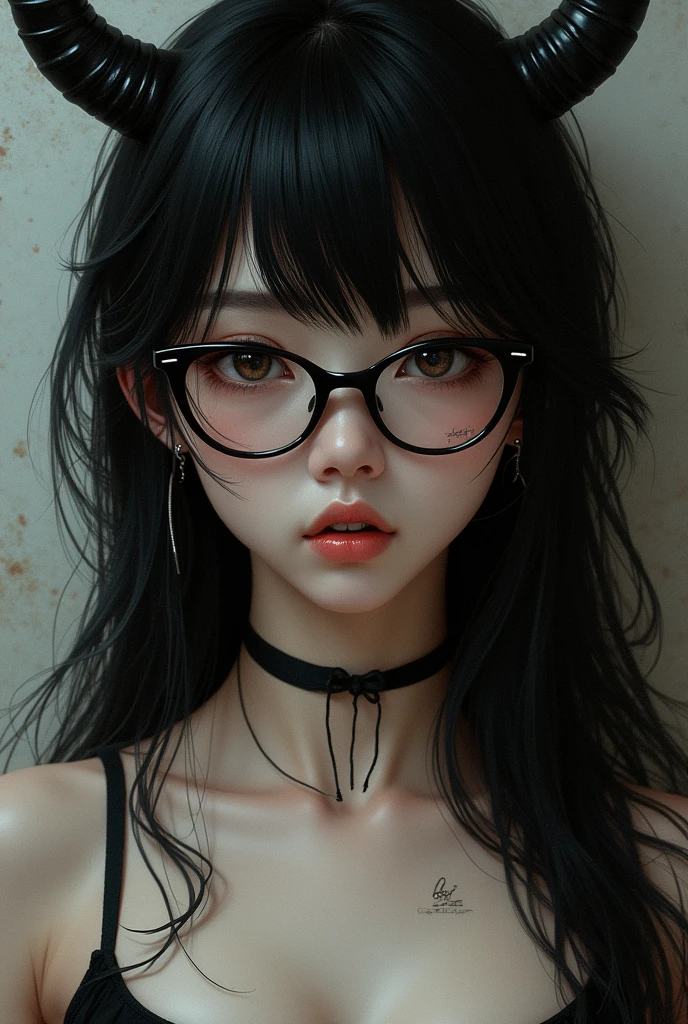 Spawns a girl with short black hair, glasses, short, without panties and without pants