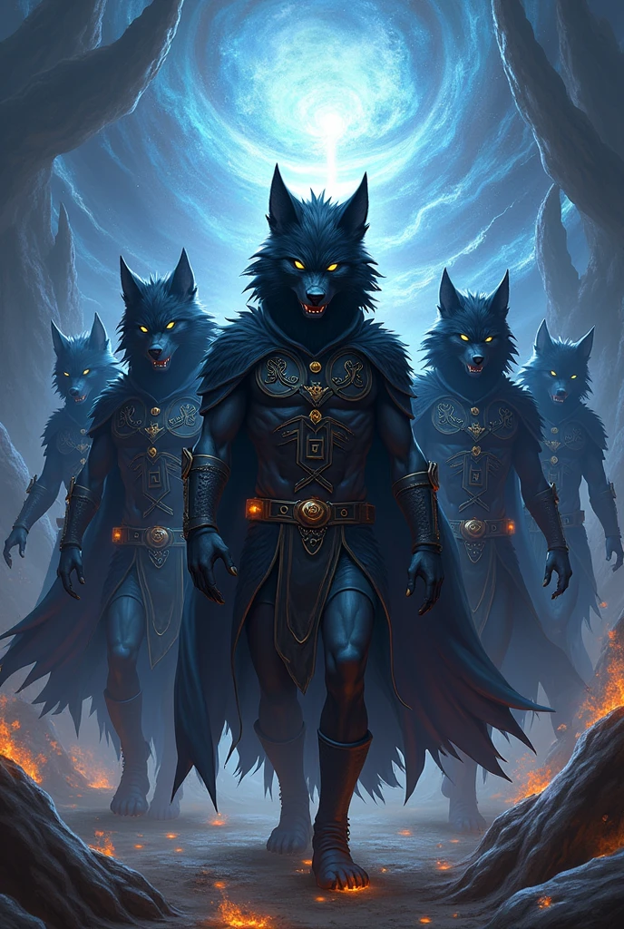 Black Wolf Men with Yugioh