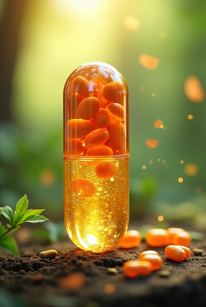 Make me a product picture for my herbal capsule medicine that can cure broken bones