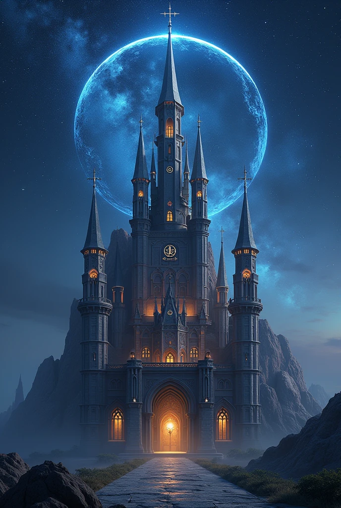 Create a mystical and fantastic castle in 3D .
With symbols and astrological meanings of the planet Jupiter With five equal tallest main towers .
