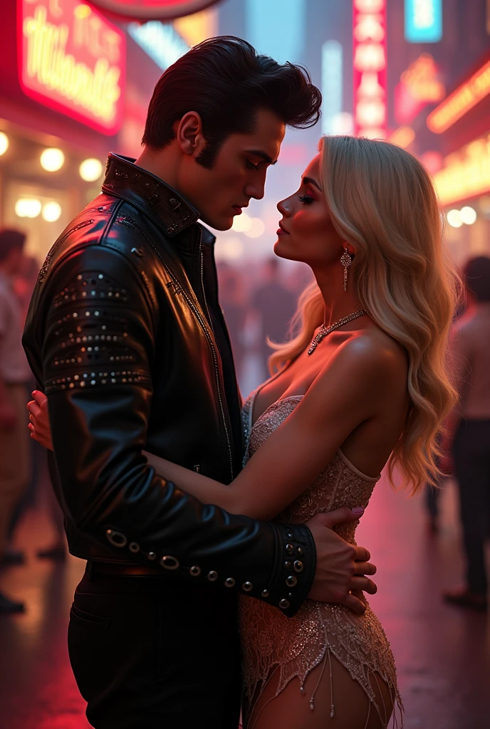 Elvis Presley and a beautiful blonde