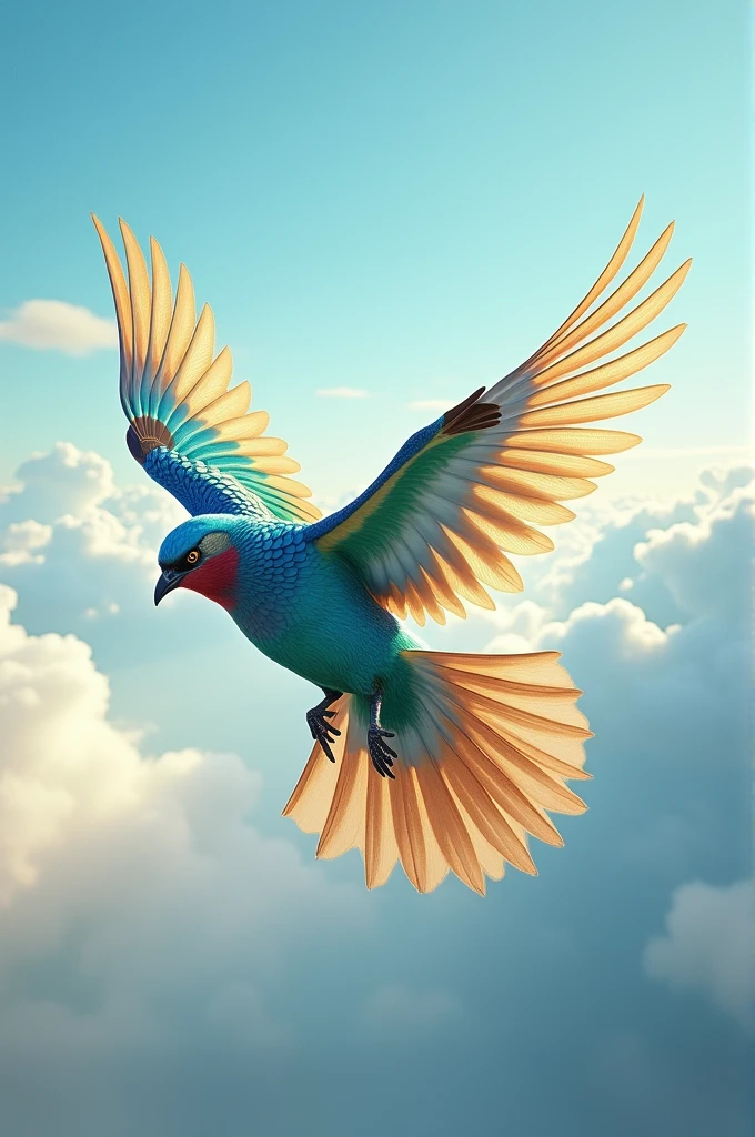 A beautiful bird flying