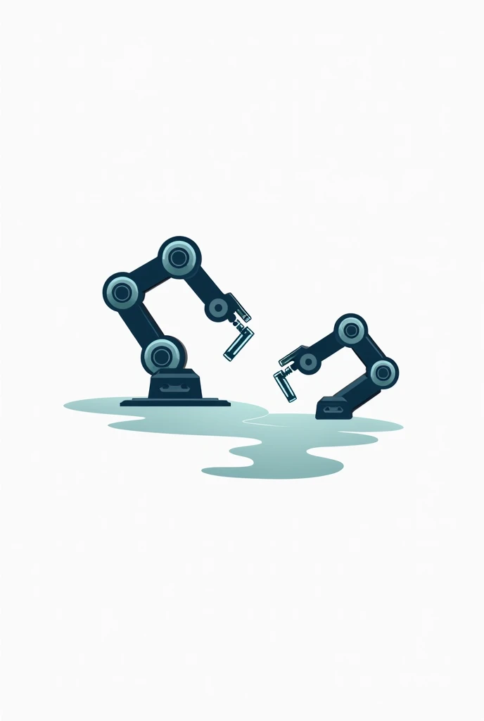 I need a simple electronics and automation logo that has two industrial robotic arms , that says UPSE Electronics and Automation