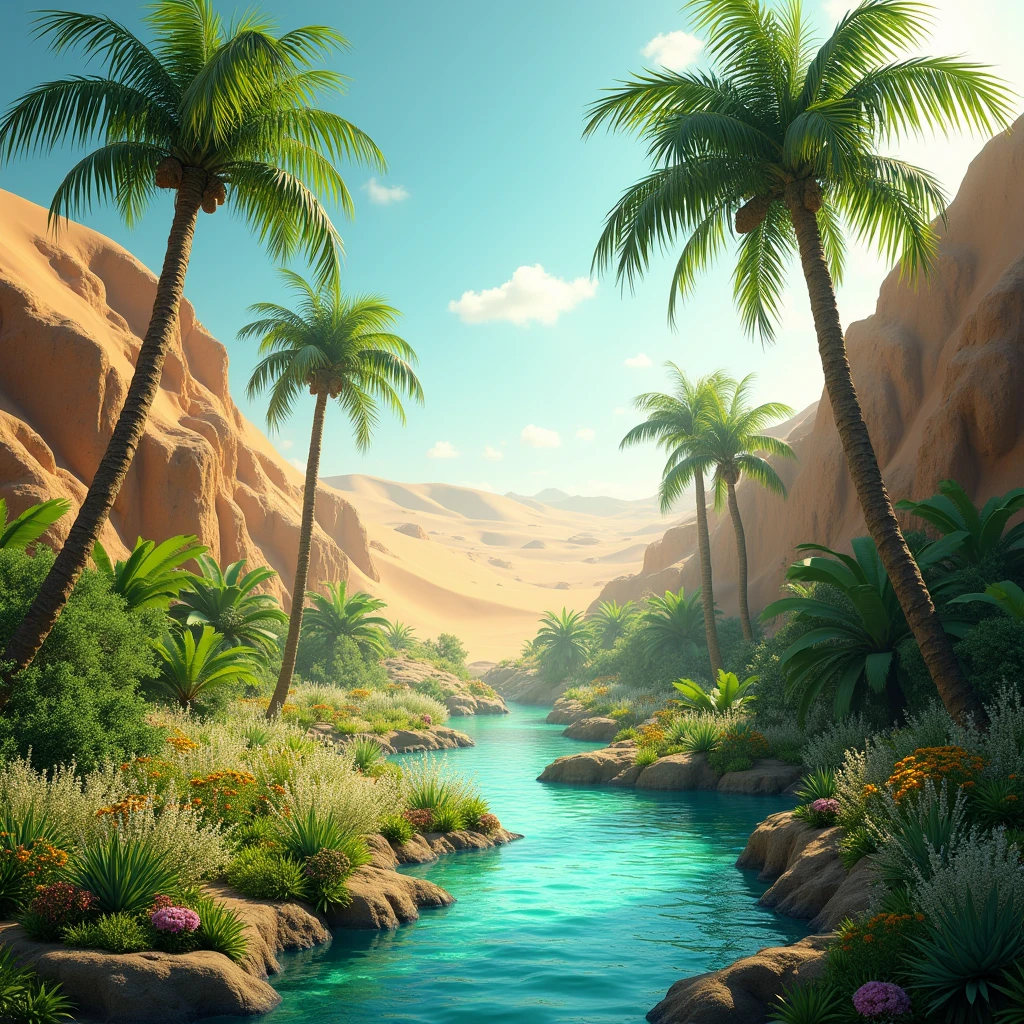 Oasis in the desert,Lush