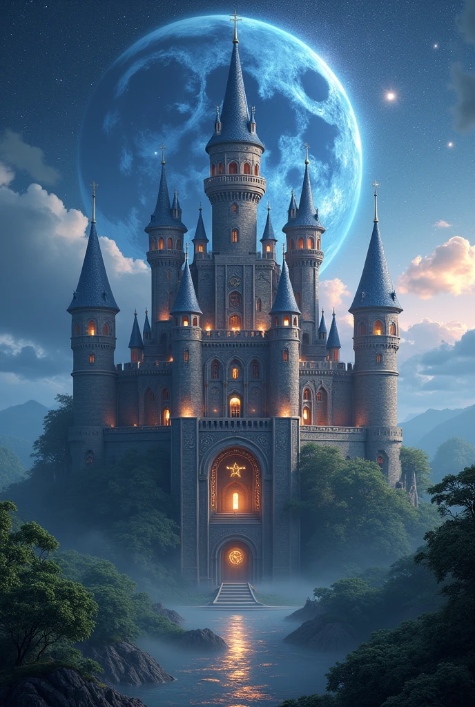 Create a mystical and fantastic castle in 3D .
With symbols and astrological meanings of the planet Venus With six equal tallest main towers .
